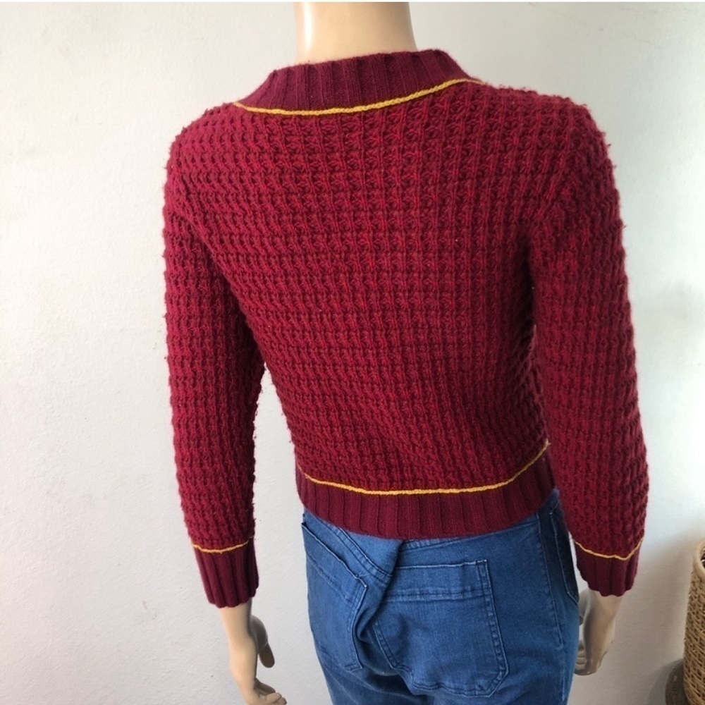 Free People thick knit cardigan front zipper wool blend - Picture 16 of 16
